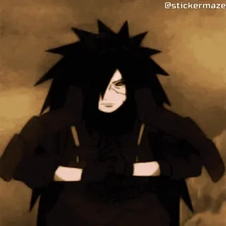 😒 Madara Naruto 애니메이션, 만화, 나루토, 마다라, 우치하, 스티커 telegram sticker