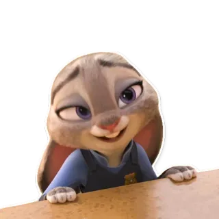 😏 Judy Hopps Zootopia lapin, Zootopie, police, mignon, lapin whatsapp sticker