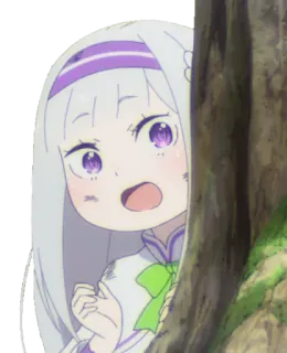 😱 Emilia Re:Zero Anime, Manga, Kawaii, Re:Zero, Emilia telegram sticker