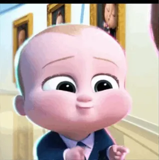 😂 The Boss Baby hoạt hình, em bé, ông chủ, áo vest, hoạt họa whatsapp sticker