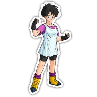 👊 Videl Dragon Ball Anime, Kartun, Videl, Dragon Ball, Gadis, Karakter whatsapp sticker