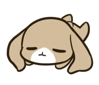 😌 desenho animado, animal, coelho, sonolento, fofo, triste, exausto, cansado whatsapp sticker