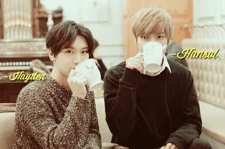 🧡 Hayden, Hansol คน, ดื่ม, ชา, กาแฟ telegram sticker