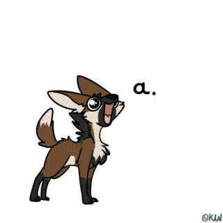 🅰️ a. cane, cartone animato, animale, adesivo telegram sticker