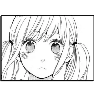 🙁 Anime, Manga, Fille, Dessin animé, Personnage, Illustration telegram sticker
