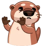 👎 lontra, animal, fofo, adesivo telegram sticker