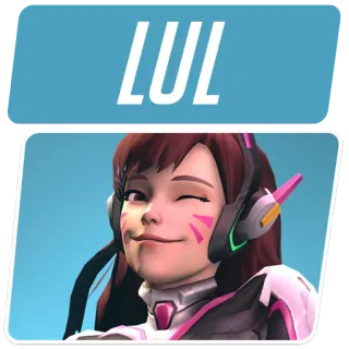 😄 D.Va Overwatch LUL video game, character, D.Va, Overwatch, gamer, emote whatsapp sticker