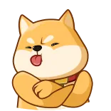 😝 chien, shiba inu, animal, drôle, mème, mignon telegram sticker