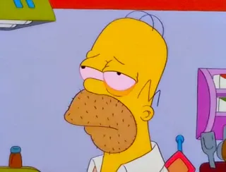 🍹 Homer Simpson The Simpsons 만화, 호머, 심슨, 피곤한, 졸린 telegram sticker