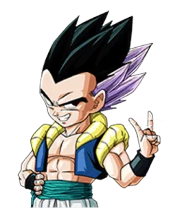 ✌ Gotenks Gotenks, Dragon Ball, Anime, Personaggio, Fusione, Super Saiyan telegram sticker