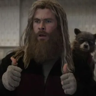 👍 Thor Avengers Thor, Rocket, Marvel, Avengers, pollice in su telegram sticker