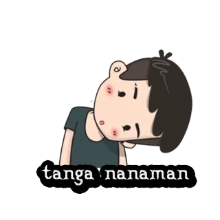 😒 tanga nanaman desenho animado, expressão, desapontamento, frustração, tagalo, emoção whatsapp sticker