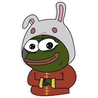 🧧 Pepe the Frog pepe the frog, meme, sticker, rabbit, cartoon, internet meme telegram sticker