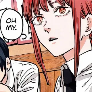 🔮 Makima Chainsaw Man OH MY. makima, anime, chainsaw man, manga, oh dios mío telegram sticker