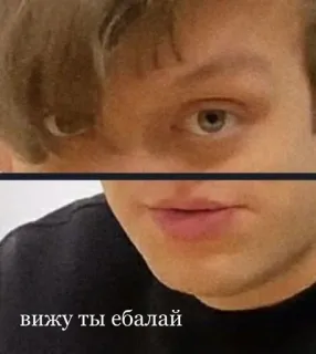 🌟 вижу ты ебалай meme, offensive, russian, insult, portrait telegram sticker