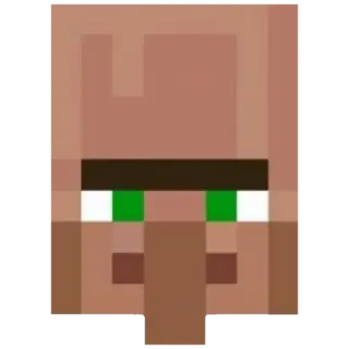😐 Villager Minecraft villager, minecraft, character, video game, pixel art telegram sticker