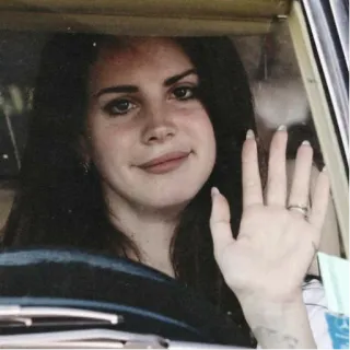 🍒 Lana Del Rey singer, celebrity, waving, lana del rey telegram sticker
