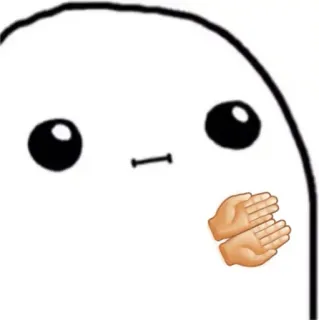 😐 Блоб, Эмодзи, Руки, Интернет-мем, Мультфильм, Стикер whatsapp sticker