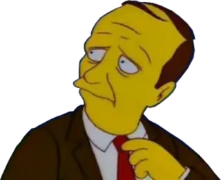 😕 Lionel Hutz The Simpsons Лайонел Хатц, Симпсоны, адвокат, мультфильм, персонаж, смешной telegram sticker