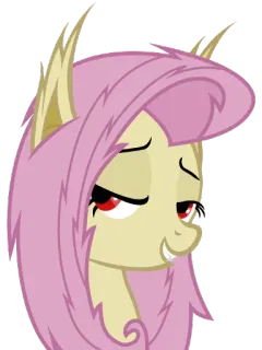 😏 Fluttershy My Little Pony Fluttershy, pony, sonriendo, lindo, dibujos animados, meme telegram sticker