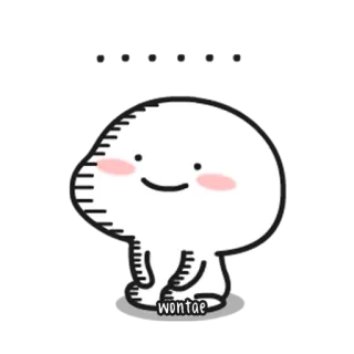 💬 wontae fofo, desenho animado, personagem, wontae, mascote, kawaii telegram sticker