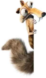 👀 Scrat Ice Age Скрат, белка, Ледниковый период, мультяшный персонаж, анимация telegram sticker