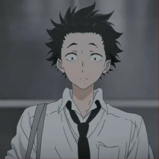 😐 Shoya Ishida A Silent Voice Anime, A Silent Voice, Shoya Ishida, Personaje, Triste, Emocional telegram sticker