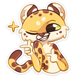 😉 gato, lindo, animal, dibujo animado, divertido, personaje telegram sticker