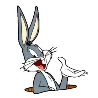 🙃 Bugs Bunny Looney Tunes desenho animado, coelho, personagem, Looney Tunes, Warner Bros telegram sticker