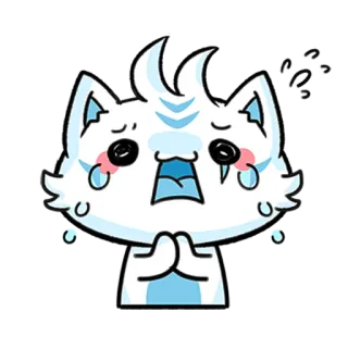 😭 만화, 고양이, 슬픈, 애원하는, 구걸하는, 귀여운, 애니 telegram sticker