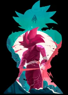 😠 Goku Dragon Ball 손오공, 드래곤볼, 애니메이션, 만화, 슈퍼 사이어인, 일러스트, 팬아트 telegram sticker