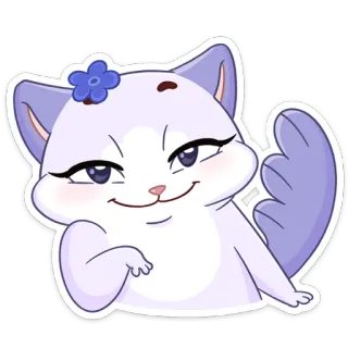 ☺️ cat, cute, sticker, cartoon, animal whatsapp sticker