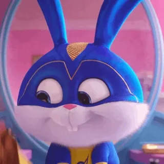 🍬 Snowball The Secret Life of Pets bunny, rabbit, blue, cartoon, cute, animal telegram sticker