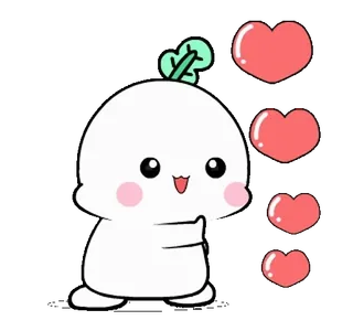 💞 fofo, personagem, corações, kawaii, adorável telegram sticker
