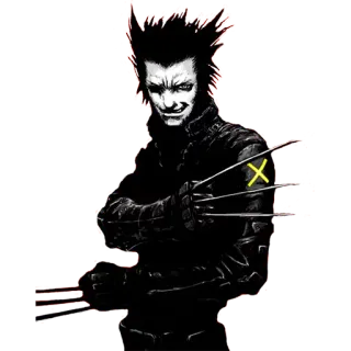 🐯 Wolverine Wolverine, Marvel, X-Men, super-herói, mutante, banda desenhada telegram sticker