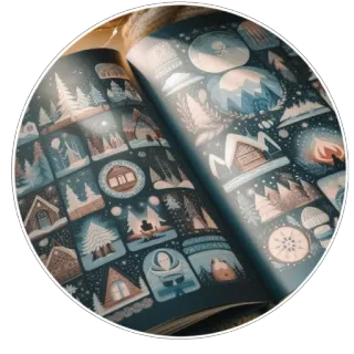 📖 mùa đông, núi, rừng, cabin, thiên nhiên, tuyết whatsapp sticker