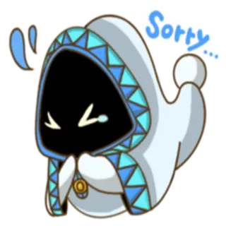 😞 Sorry... Kartun, Maaf, Mohon maaf, Lucu, Karakter, Ilustrasi whatsapp sticker