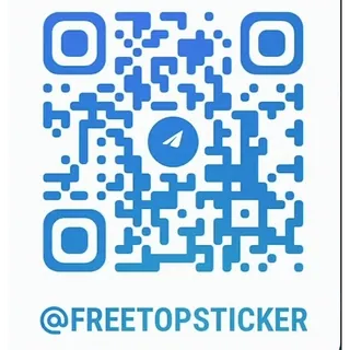 🔳 @FREETOPSTICKER Codice QR, Adesivo, Telegram, Social media, Gratis telegram sticker