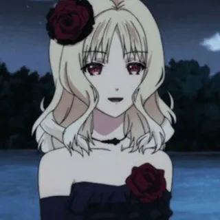 🗝 Anime, Fille, Rose, Blonde, Diabolik Lovers whatsapp sticker
