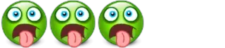 😨 Emoticon, grün, Emoji, krank, würgen, Erbrechen whatsapp sticker