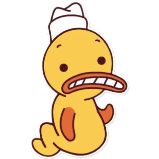 😰 утка, моряк, мультфильм, милый, смешной telegram sticker