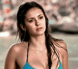 🥀 woman, bikini, actress, brunette, swimsuit, model telegram sticker
