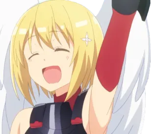 😄 动漫, 角色, 女孩, 翅膀, 可爱, 微笑 telegram sticker