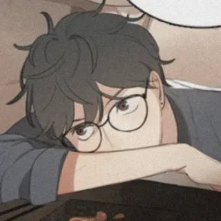 💱 osoba, okulary, kreskówka, anime, mężczyzna telegram sticker