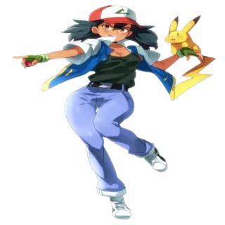 👈 Ash Ketchum Pokemon Аниме, Покемон, Эш Кетчум, Пикачу, Мультфильмы telegram sticker