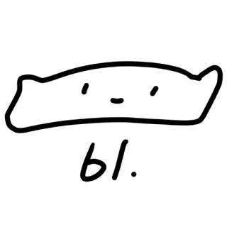 😗 bl. blob, minimalist, cartoon, cute, character telegram sticker