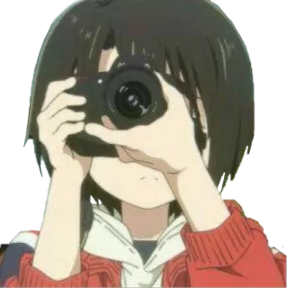 😁 anime, girl, camera, photography telegram sticker