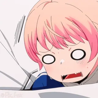 😳 Anime, Mangá, Desenho animado, Chocado, Surpreso, Expressão telegram sticker