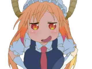 😏 Tohru Miss Kobayashi's Dragon Maid animé, dragon, maid, dessin animé whatsapp sticker