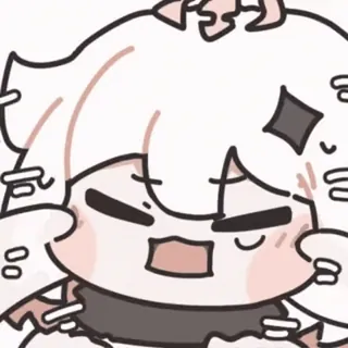 😖 Hoạt hình, Dễ thương, Kawaii, Anime, Manga, Sticker telegram sticker
